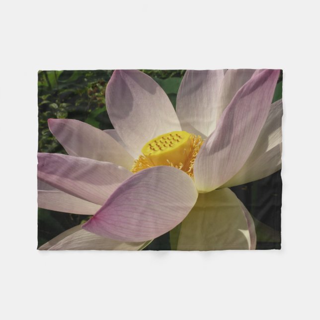 Couverture Polaire Pink Lotus Flower III Summer Floral (Devant (Horizontal))