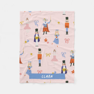 Couverture Polaire Pink Nutcracker Motif Holiday