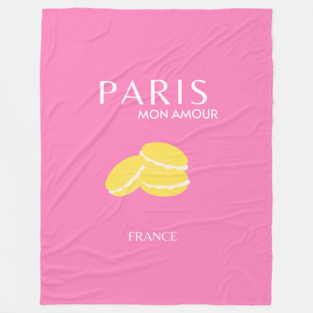 Couverture Polaire Pink Paris Travel Art Retro Art Preppy Art Décor (Devant)