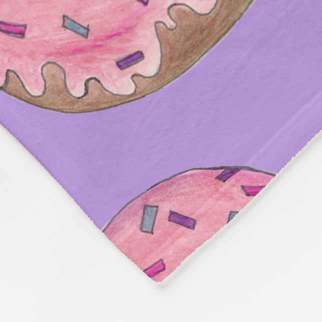 Couverture Polaire Pink Purple Donut Doughnut Junk Arrosages de nourr (Coin)