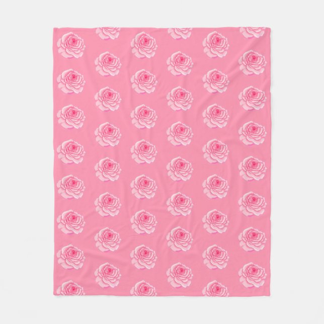 Couverture Polaire Pink roses (Devant)