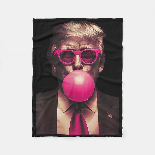Couverture Polaire Pink Sungles Trump Bubble Gum Shirt Vote President (Devant)
