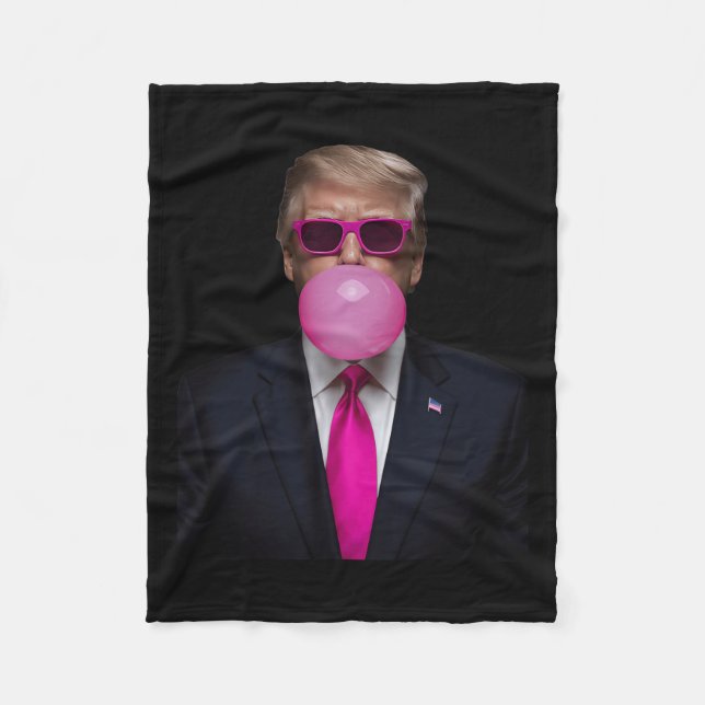 Couverture Polaire Pink Trump Bubble Gum Shirt 2024 Vote Président Fu (Devant)