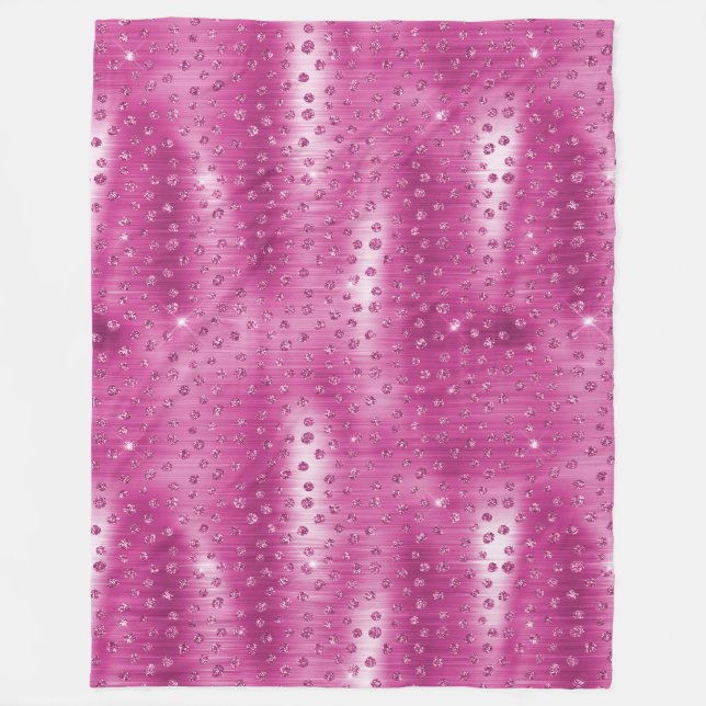 Couverture Polaire Pink White Sparkhe Cheetah Imprimer (Devant)