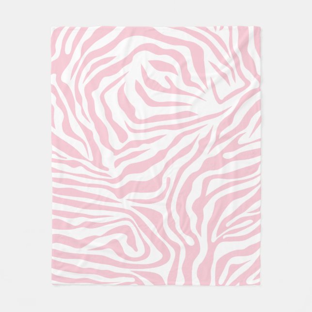 Couverture Polaire Pink Zebra Stripes Poster de animal sauvage Zebra  (Devant)