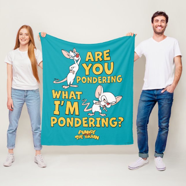 Couverture Polaire Pinky et le cerveau | Vous Pensez ? (En situation)