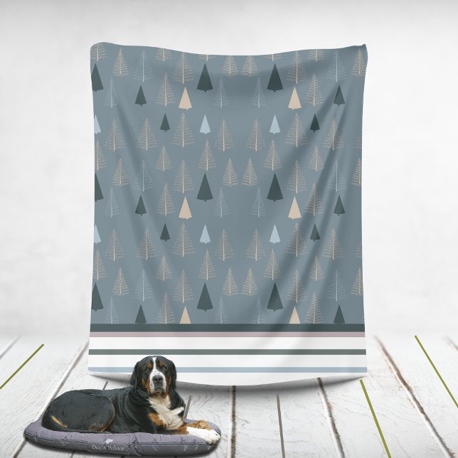 Couverture Polaire Pins primitifs sur gris (Créateur téléchargé)