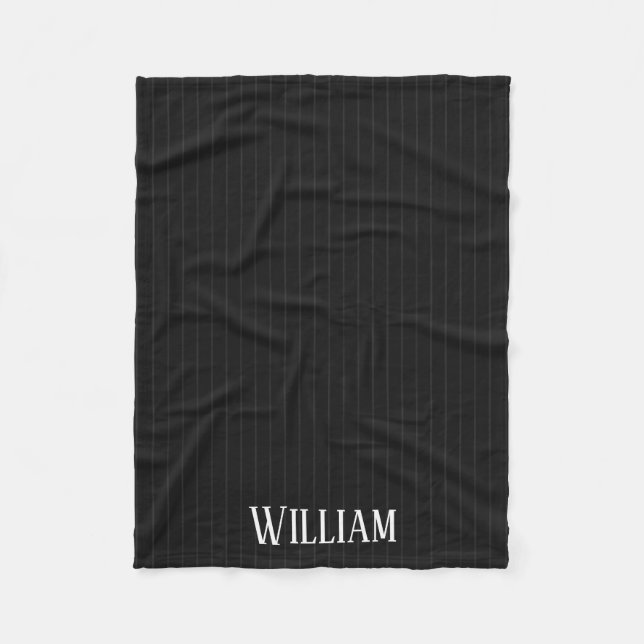 Couverture Polaire Pinstripes noires (Devant)
