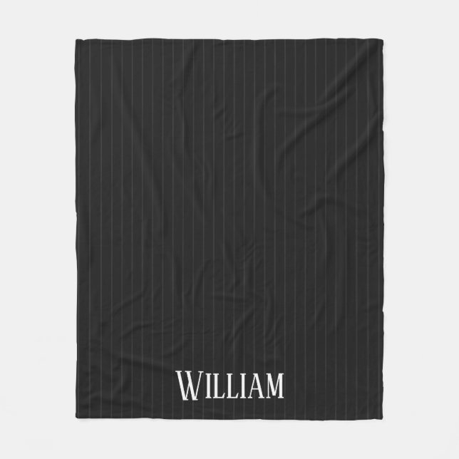 Couverture Polaire Pinstripes noires (Devant)