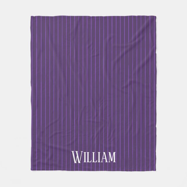 Couverture Polaire Pinstripes pourpres (Devant)
