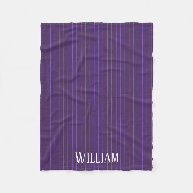Couverture Polaire Pinstripes pourpres (Devant)