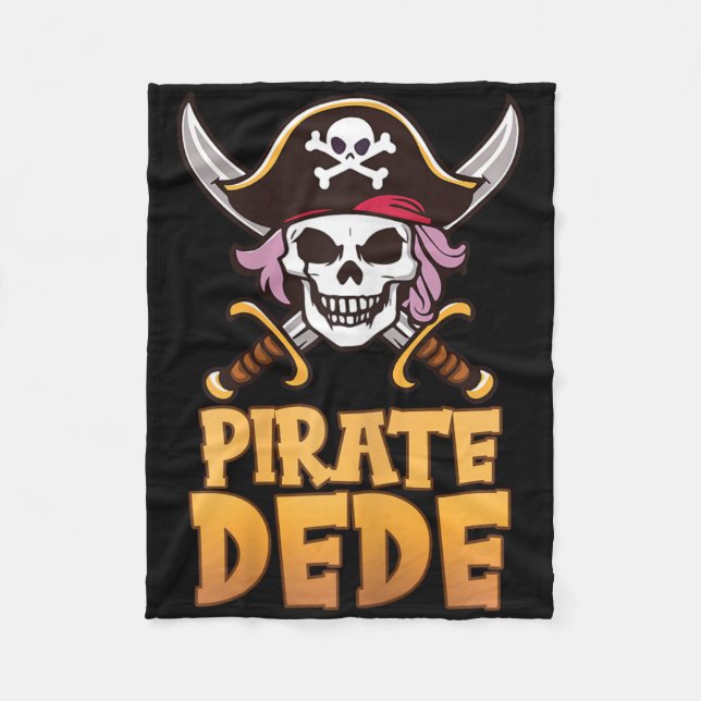 Couverture Polaire Pirate Dede Funny Capitaine Correspondant Grand-mè (Devant)
