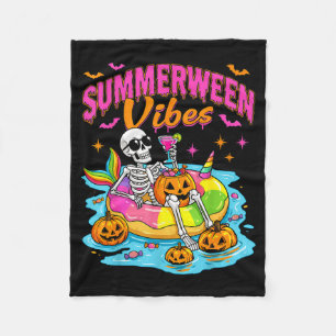 Couverture Polaire Piscine flottante Halloween de squelettes drôles d