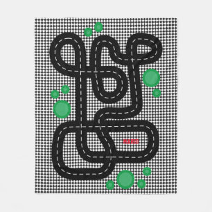 Couverture Polaire Piste Enfants Playmat Voitures Camions Nom Garçons