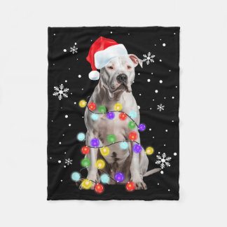 Couverture Polaire Pitbull Dog Merry Dogmas Santa Pitbull Christmas T