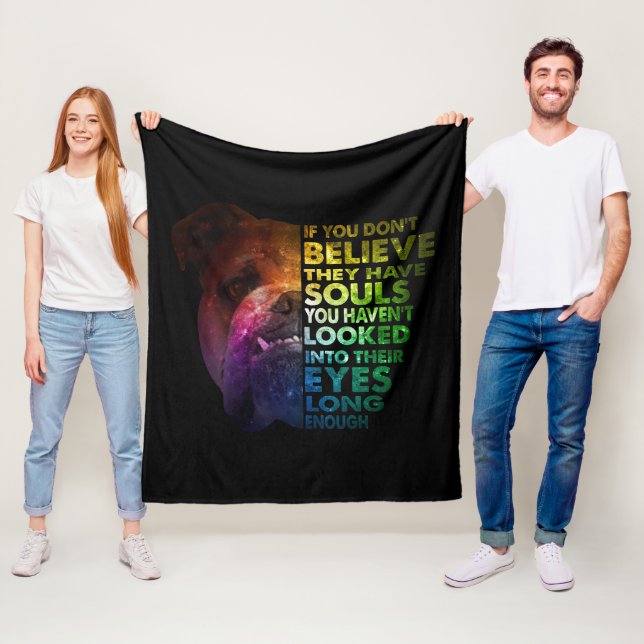 Couverture Polaire Pitbull regarda Dans Leurs Yeux Assez Longs Chiens (En situation)