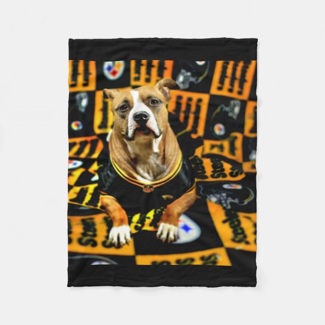 Couverture Polaire Pitbull Secourt Dog Football Fanatic (Devant)