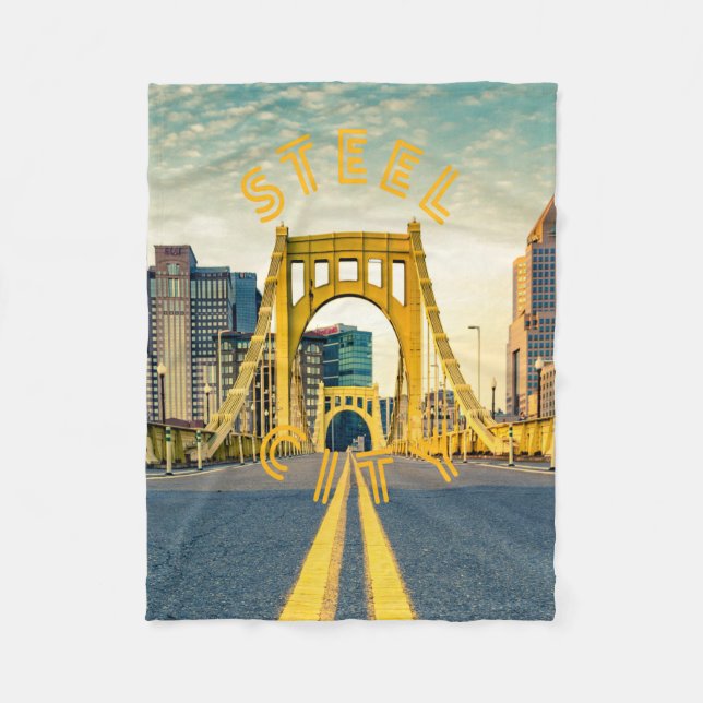 Couverture Polaire Pittsburgh Steel City Skyline 412 Pennsylvania Can (Devant)