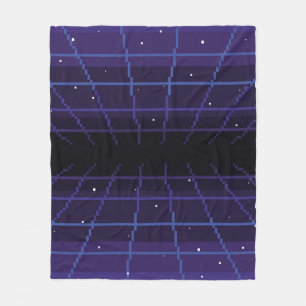 Couverture Polaire pixel art des années 80 Retro sci-Fi arrière - pla