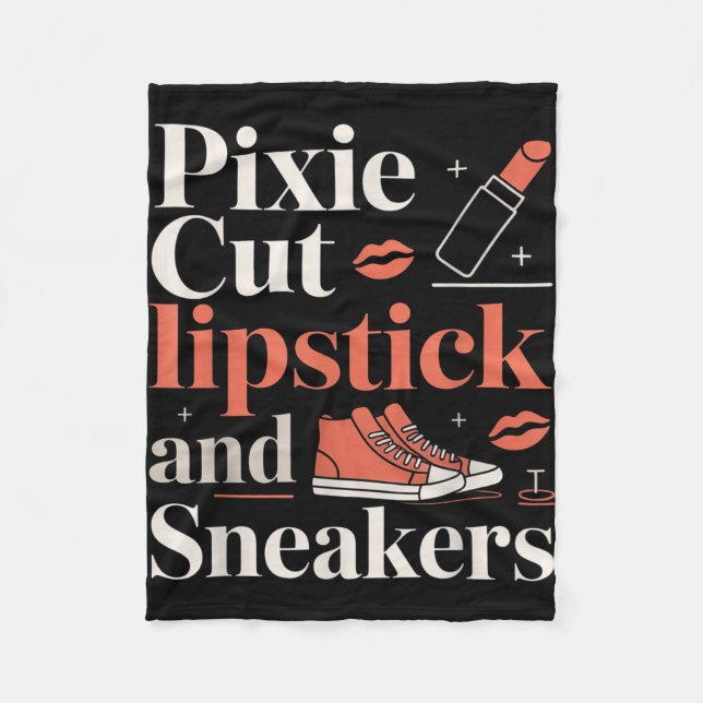 Couverture Polaire Pixie cut lipstick and sneakers short hair style  (Devant)