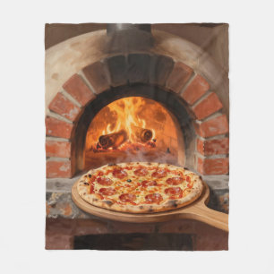 Couverture Polaire Pizza au Pepperoni Cuit au Feu de Bois Italien Rus