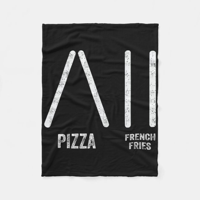 Couverture Polaire Pizza et frites ski façon - Drôle de ski (Devant)