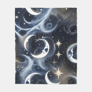 Couverture Polaire Plafond Lunaire Céleste Argent Platine – Luxe Se