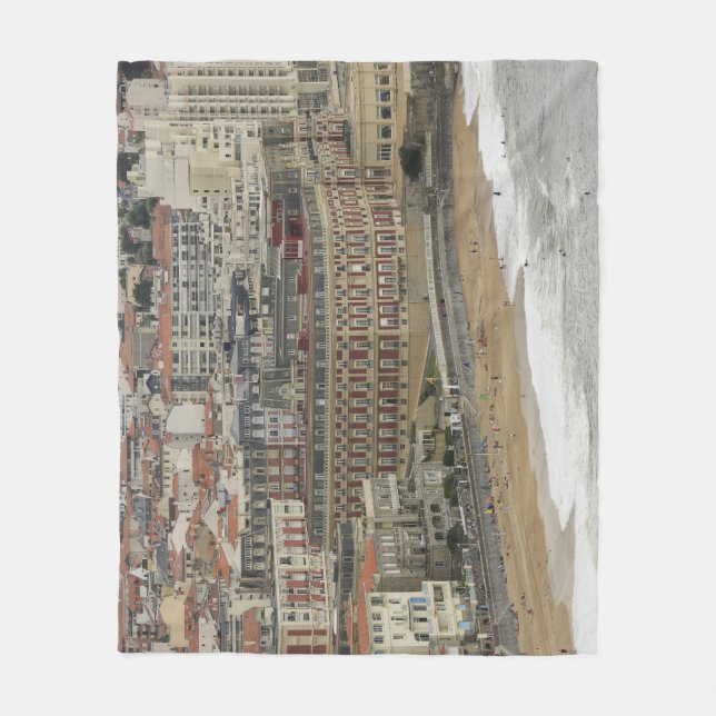 Couverture Polaire Plage de Biarritz, architecture Belle Époque. (Devant)