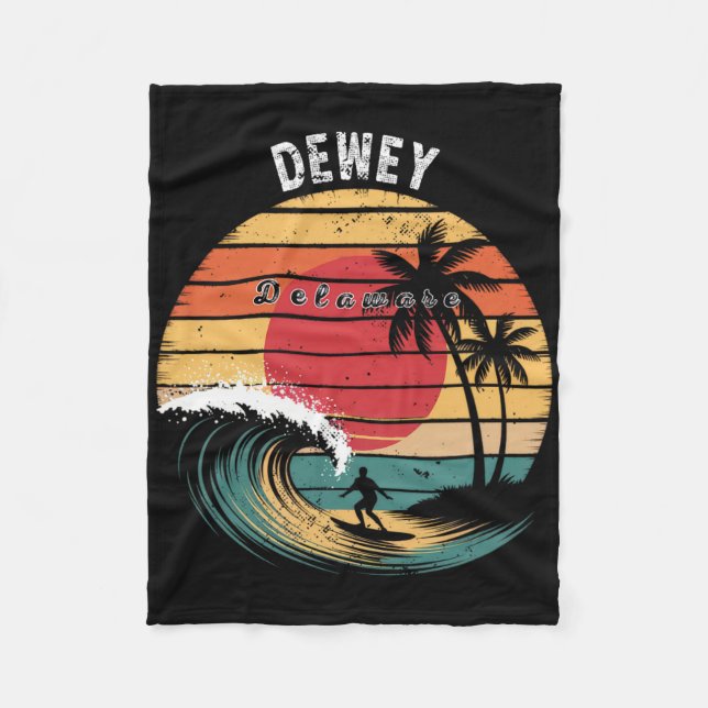 Couverture Polaire Plage de Dewey Beach Delaware Surf  (Devant)