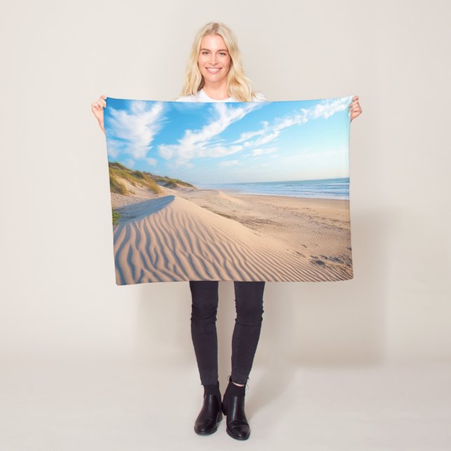 Couverture Polaire Plage de sable (En situation)