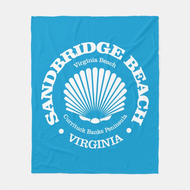 Couverture Polaire Plage de Sandbridge (coquillages) (Devant)