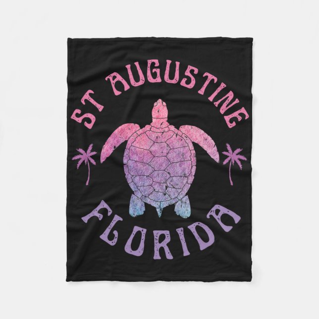 Couverture Polaire Plage de St Augustine Floride Tortue de mer Vacanc (Devant)