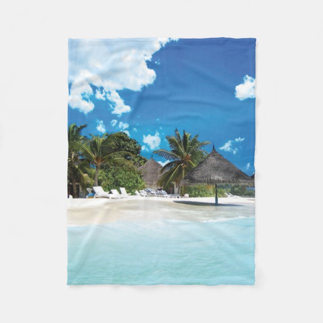 Couverture Polaire Plage exotique (Devant)