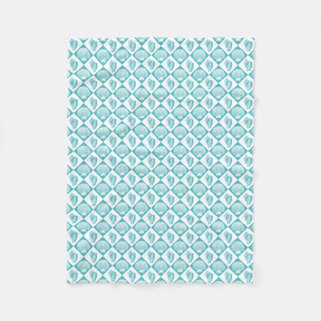Couverture Polaire Plage marine Diamond Seashell Blue Seashell (Devant)