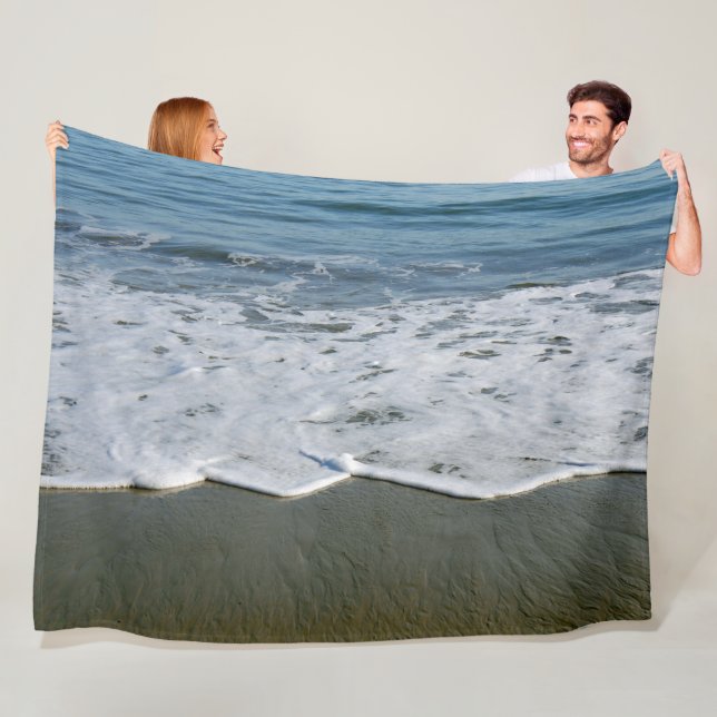 Couverture Polaire Plage/Sable/Vagues (En situation)