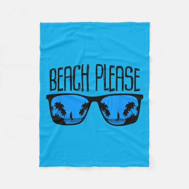 Couverture Polaire Plage Tropical Plage Lunettes de soleil Reflet Haw (Devant)