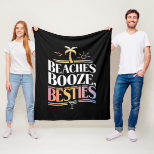 Couverture Polaire Plages Alcool & Meilleures Amies Arbre de Coco Été