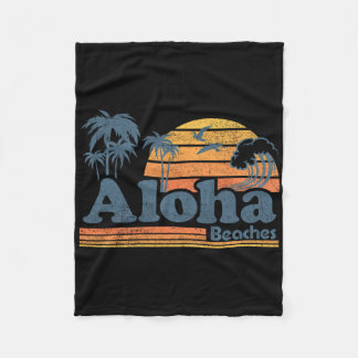 Couverture Polaire Plages Aloha Hawaï Plage Vintage Surf Rétro H