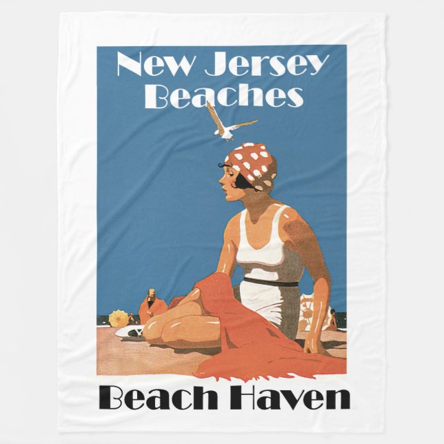 Couverture Polaire Plages du New Jersey ~ Beach Haven (Devant)