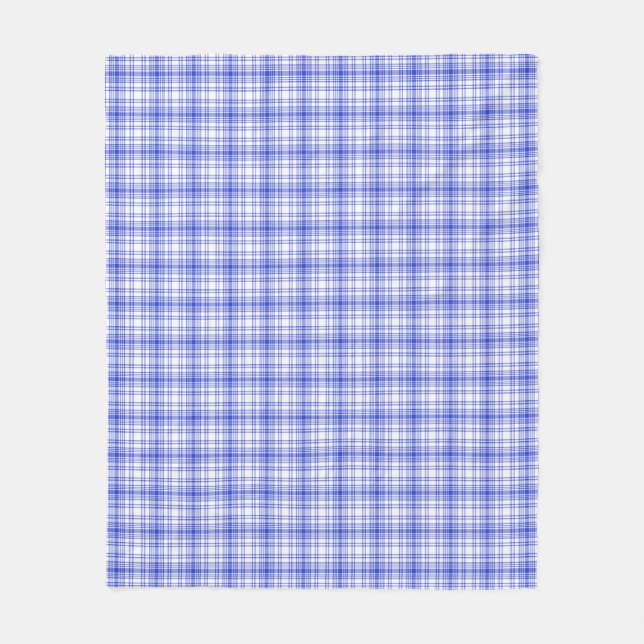 Couverture Polaire Plaid blanc bleu 2 (Devant)