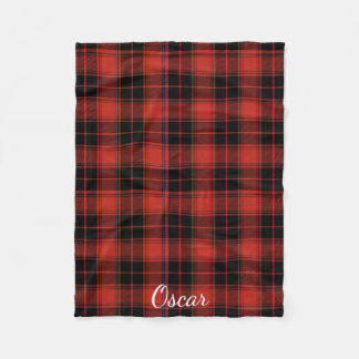 Couverture Polaire Plaid de Buffalo rouge/noir