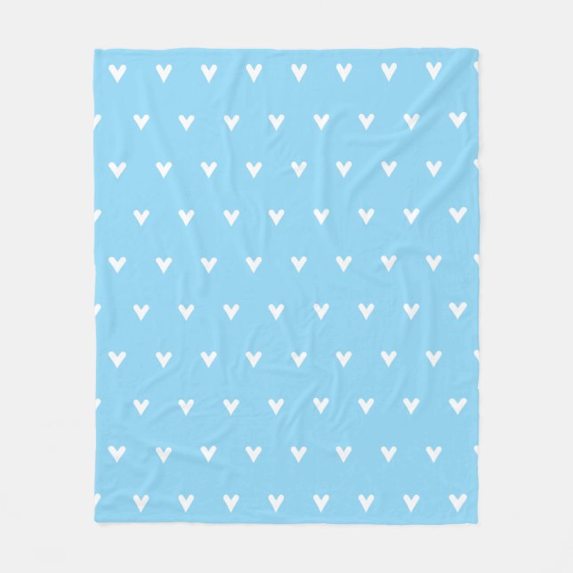 Couverture Polaire plaid de coeurs (Devant)