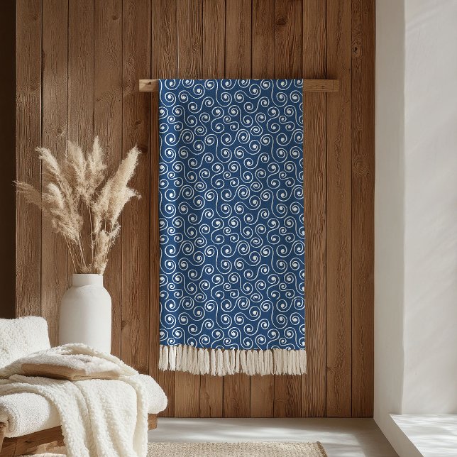 Couverture Polaire Plaid de jet élégant rose pastel marine style (Pastel Pink Navy Blanket Elegant Boho Gift for Kids)