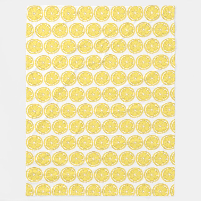 Couverture Polaire Plaid de jet épais à thème citron (Devant)