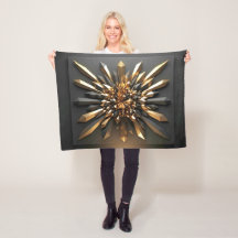 Plaid de jet Luxe en Cristal d'Or Abstrait