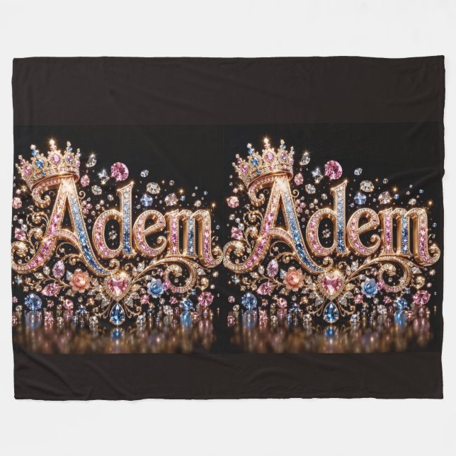 Couverture Polaire Plaid de jeté confortable Adam Crown (Devant (Horizontal))