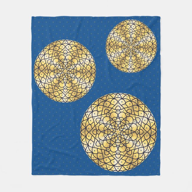 Couverture Polaire Plaid de laine Céleste Soleil (Devant)