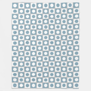 Couverture Polaire Plaid de laine moderne abstrait sarcelle et blanc
