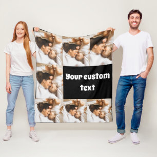 Couverture Polaire Plaid de lancer personnalisé avec photo – Image pe