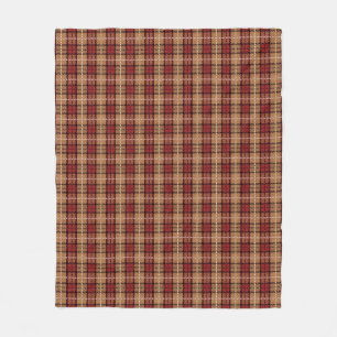 Couverture Polaire Plaid de pixel en rouge et or